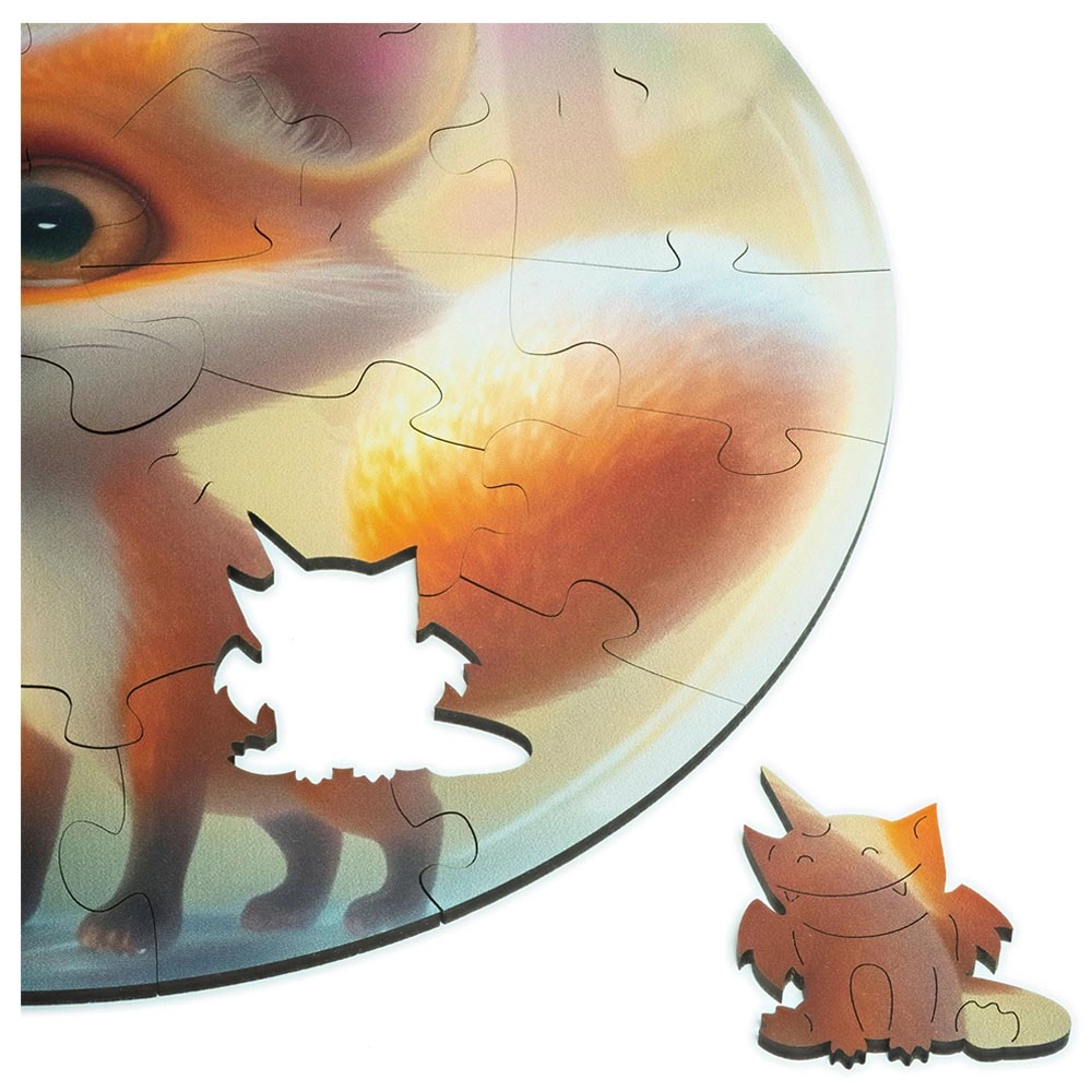 Fox Bubblezz Wooden Puzzle (4107390-Fox_Bubblezz) - 30 pcs