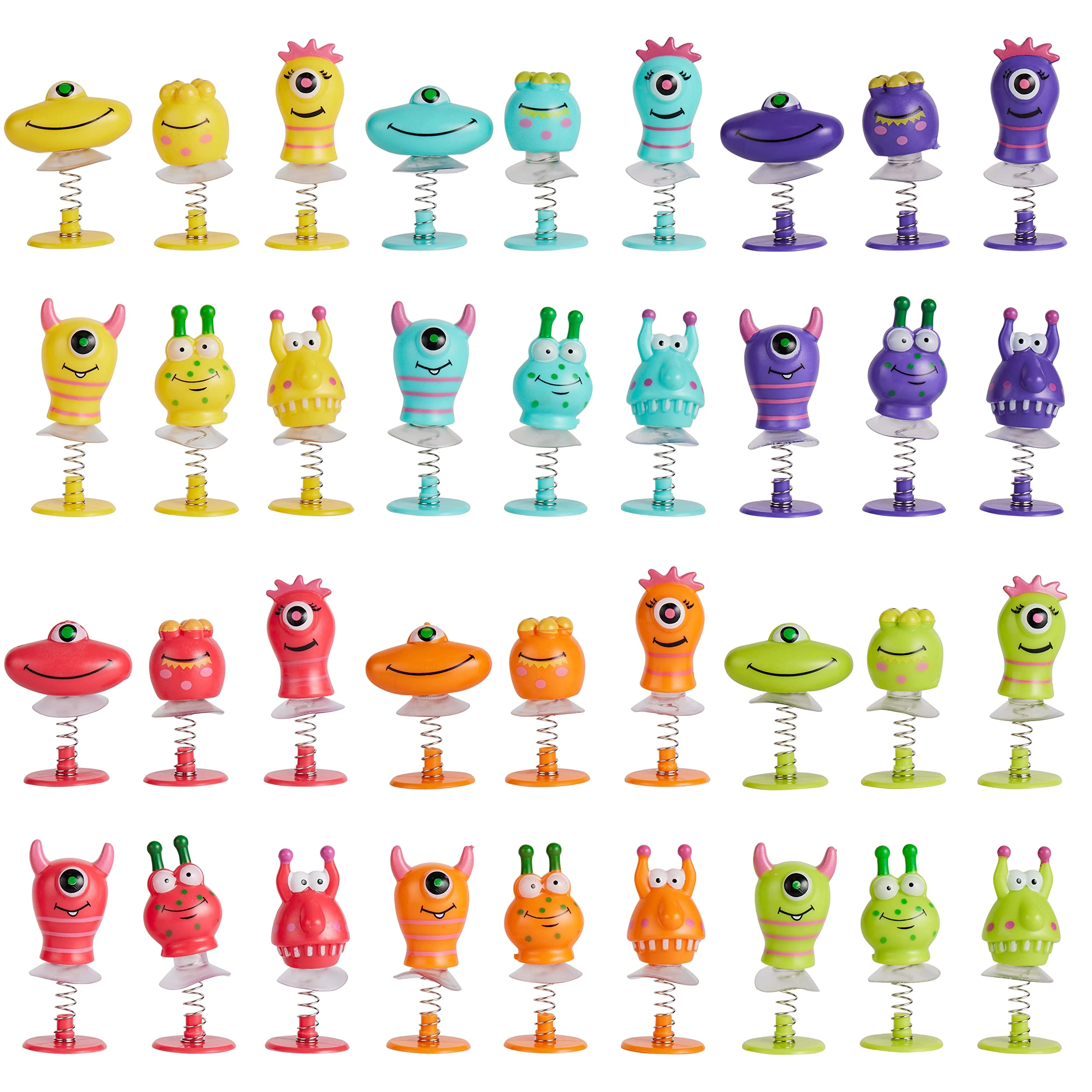 the twiddlers Monster Spring Jump Up Pop Up Toy - 36 pieces