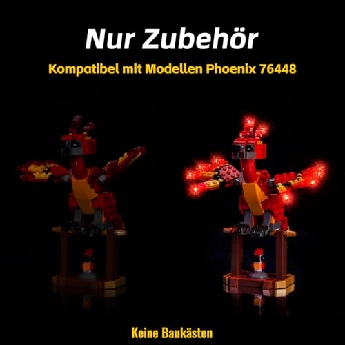 Fawkes Dumbledore's Phoenix - LED Light Set Compatible with 76448