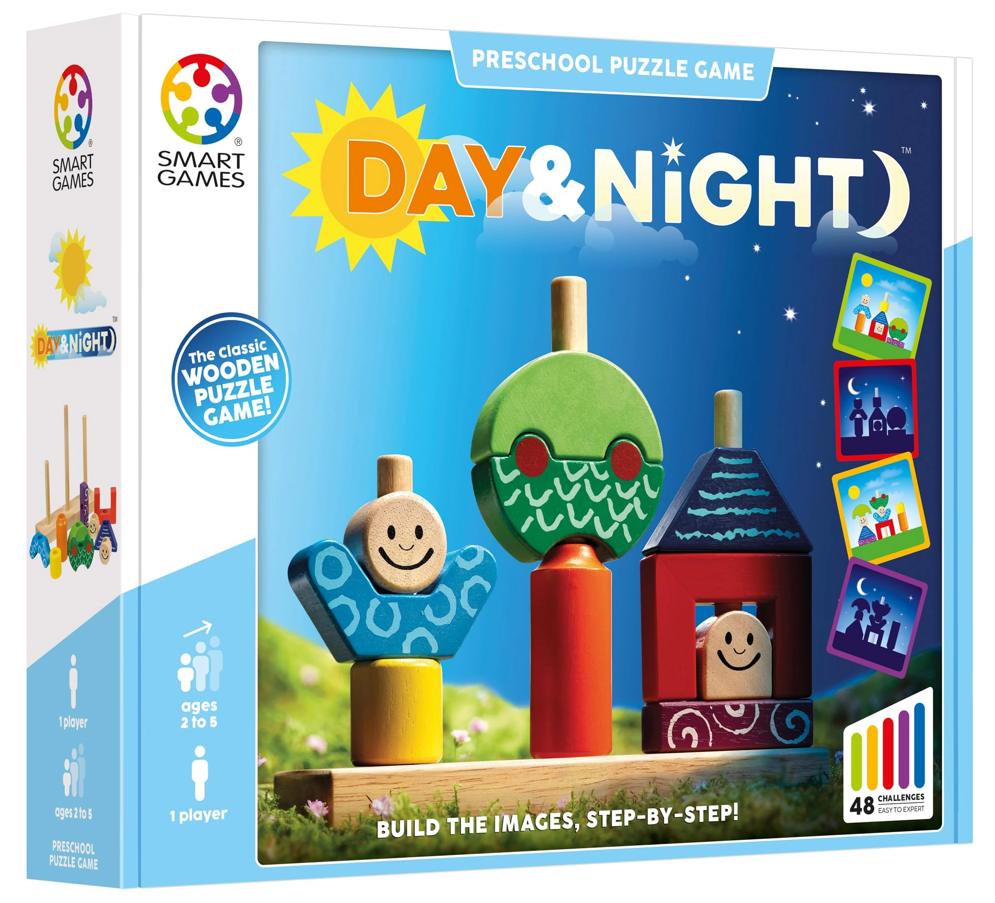 SmartGames Day and Night Wooden Puzzle (514084) - 12 pcs