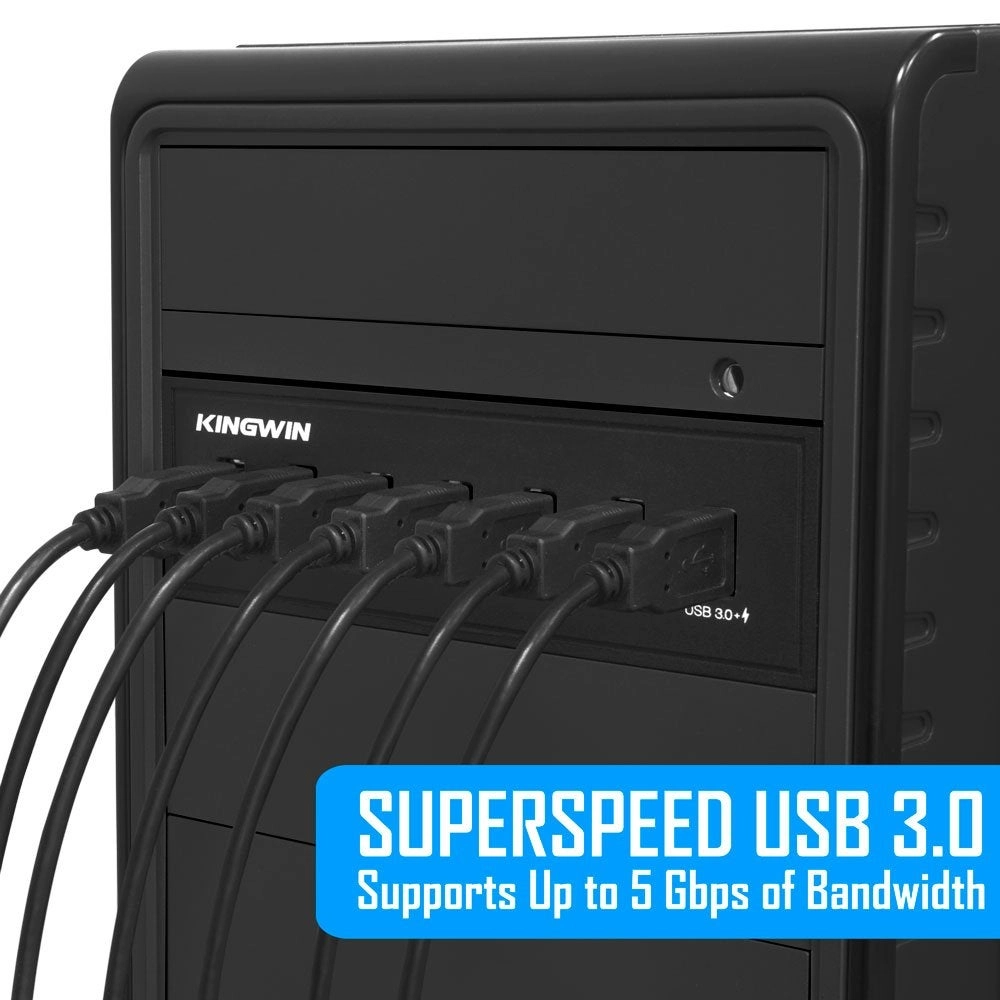 USB 3.0 Hub - Front Panel 7 Port 2.1A Fast Charging