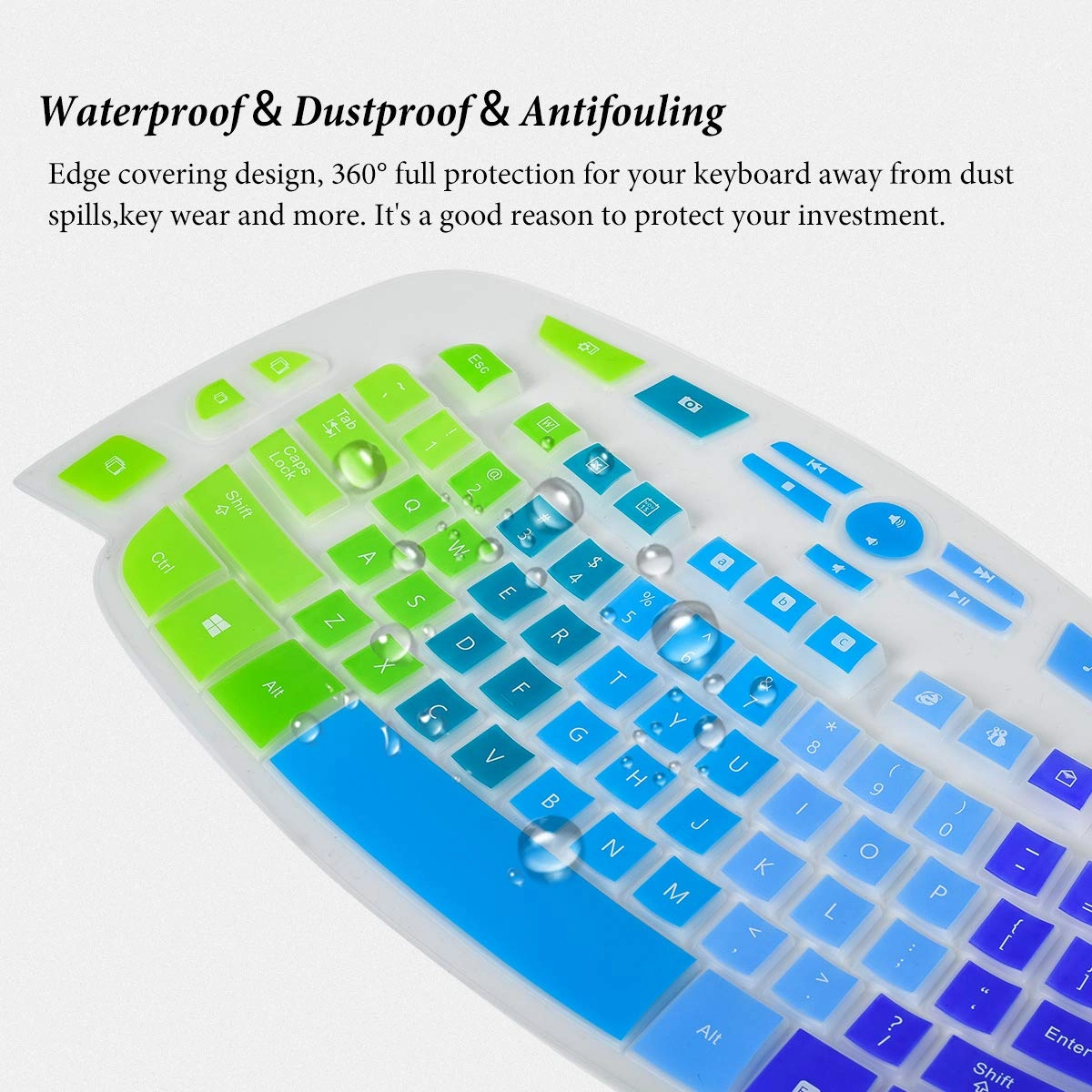 Keyboard Cover - K350 MK550 MK570 Ultra Thin Silicone Rainbow