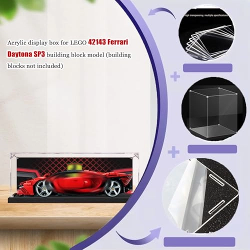 Acrylic Display Case - Compatible with Lego 62 x 30 x 20 cm