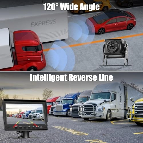 Backup Camera - 720P Night Vision + AHD Monitor - 7 inch Bluetooth