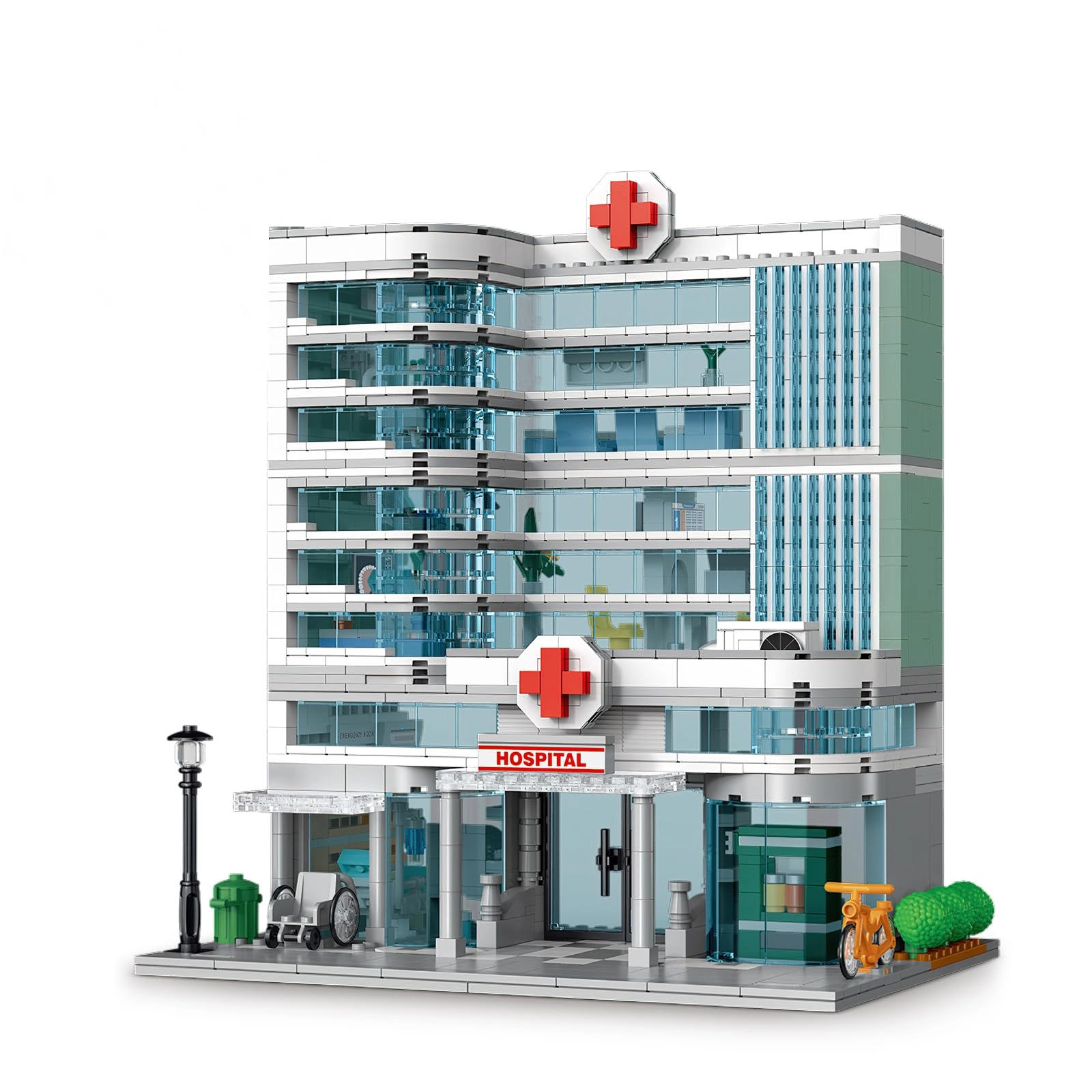 TOY PLAYER Three-storey city hospital - 1350pcs
