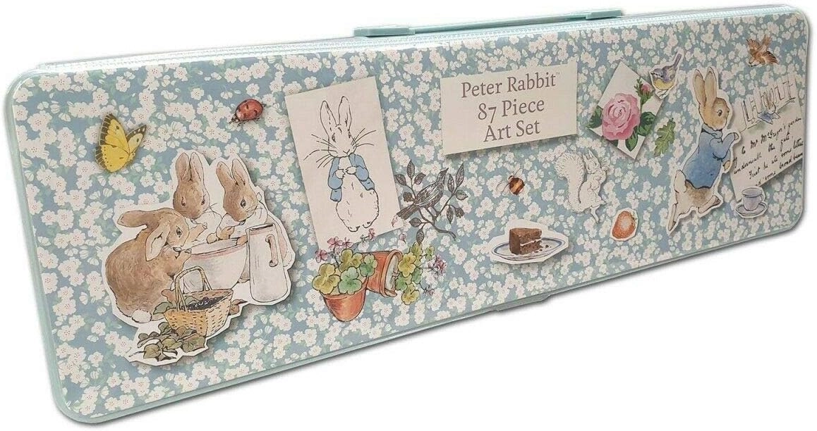 Art Set - Peter Rabbit Pin Up - 87 Piece crayons, markers, paints, and brushes