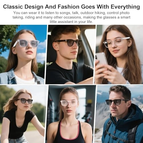 Smart Glasses - Auto Power On/Off Bluetooth UV400/Blue Light Protection