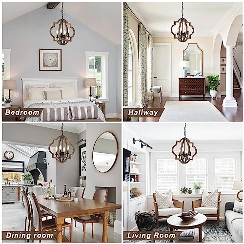 Farmhouse Chandelier - 42.5inch adjustable chain