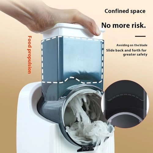 Electric Drum Vegetable Cutter - USB Rechargeable Green