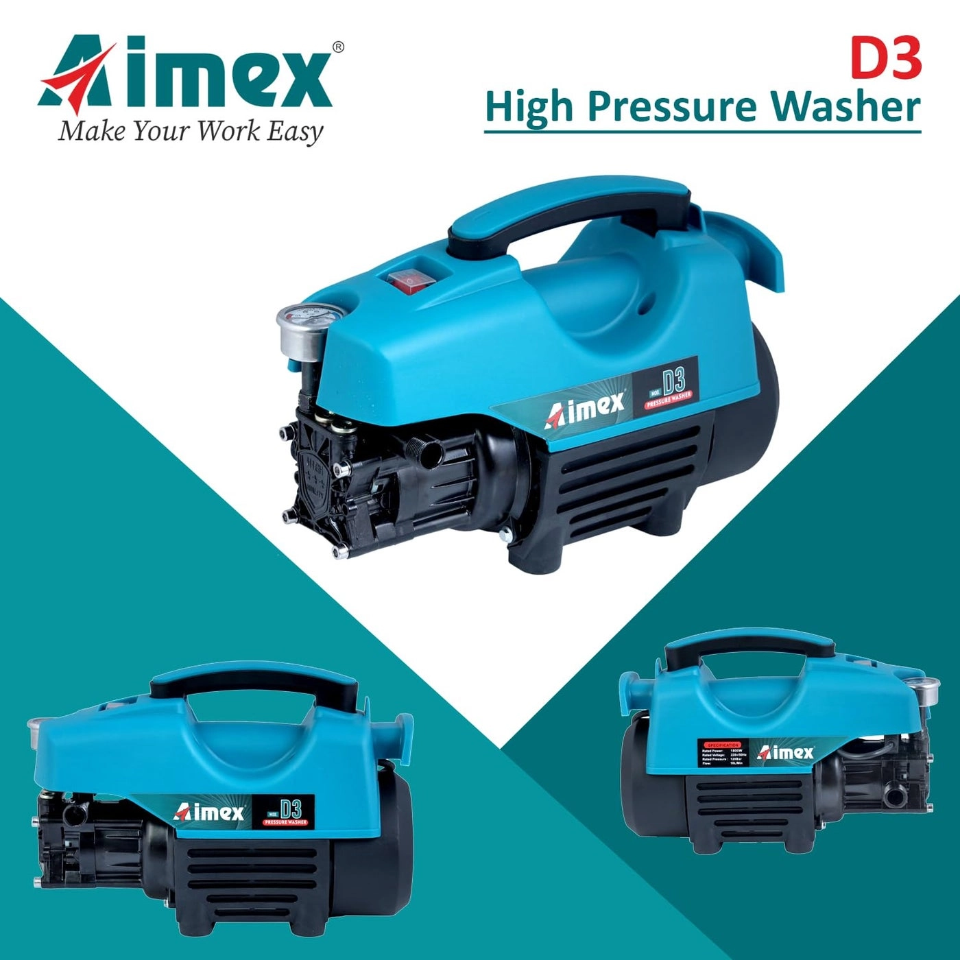 D3 - 1800W 120 Bar 10Lmin