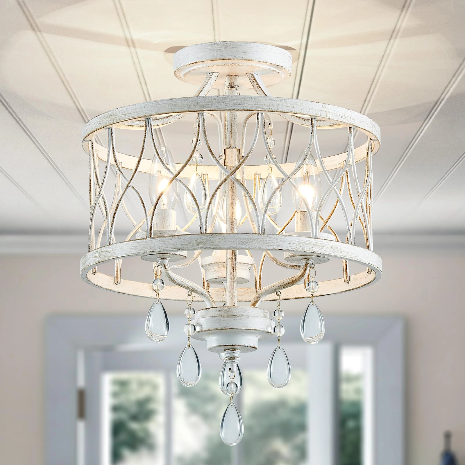 Crystal Leaf Chandelier