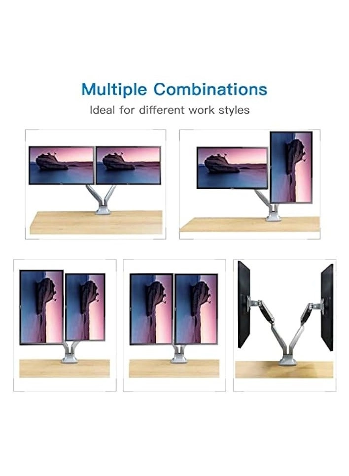Dual Monitor Mount - 2 Monitors 32 inches 75mm or 100mm