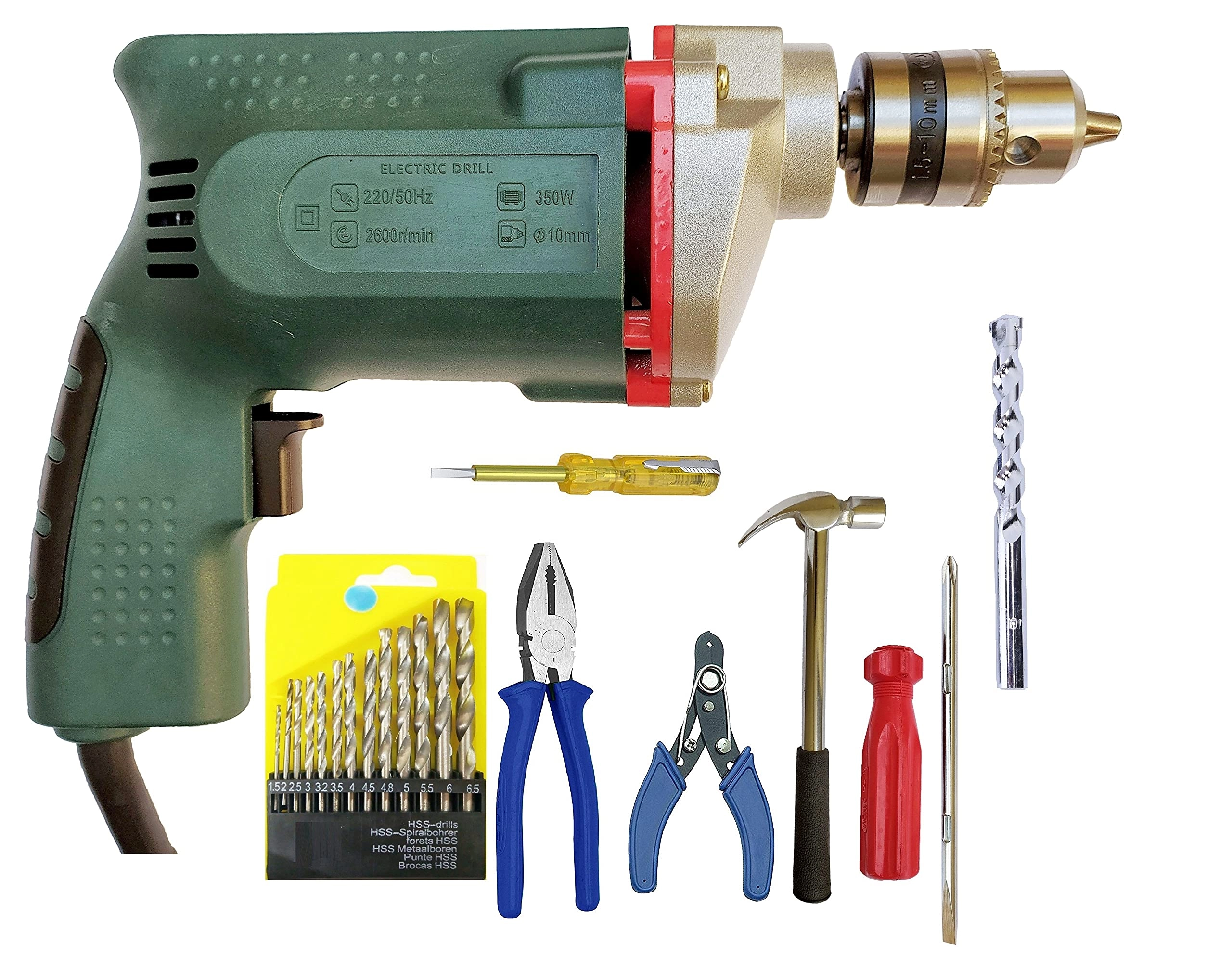 Electric Drill - 350w 10mm RED
