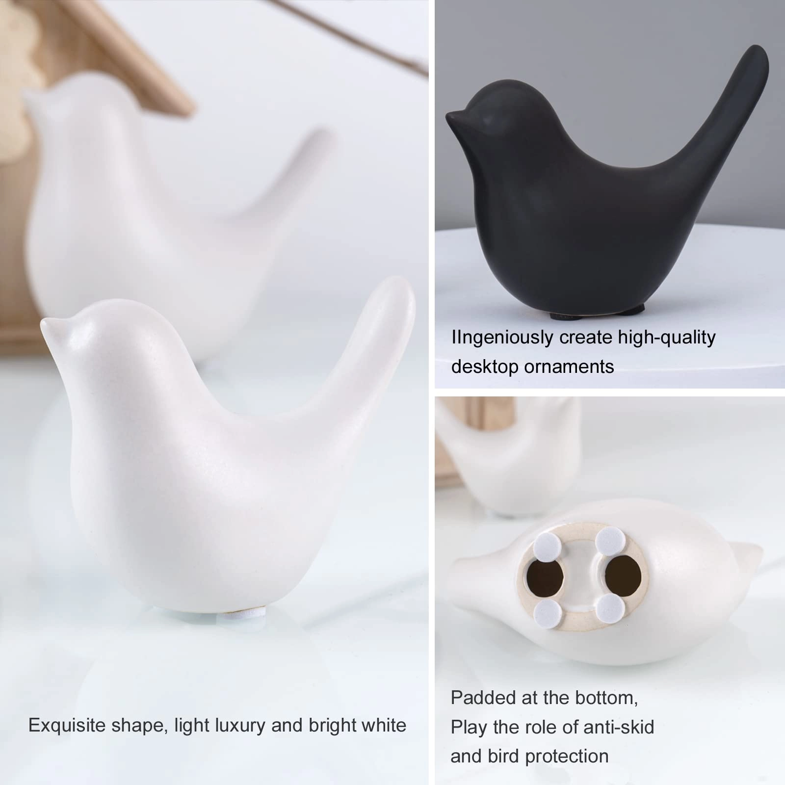 White Birds Statues - Ceramic