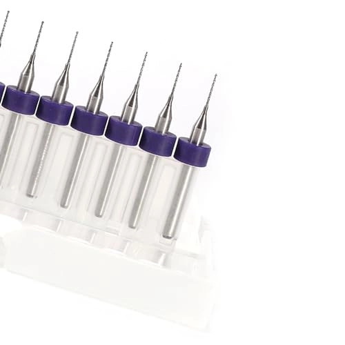 Micro Drill Bits - Tungsten Steel, White Steel 10pcs 0.5mm