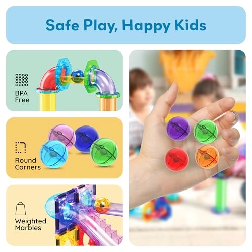 Marbles for Magnetic Block Tiles - 8pcs