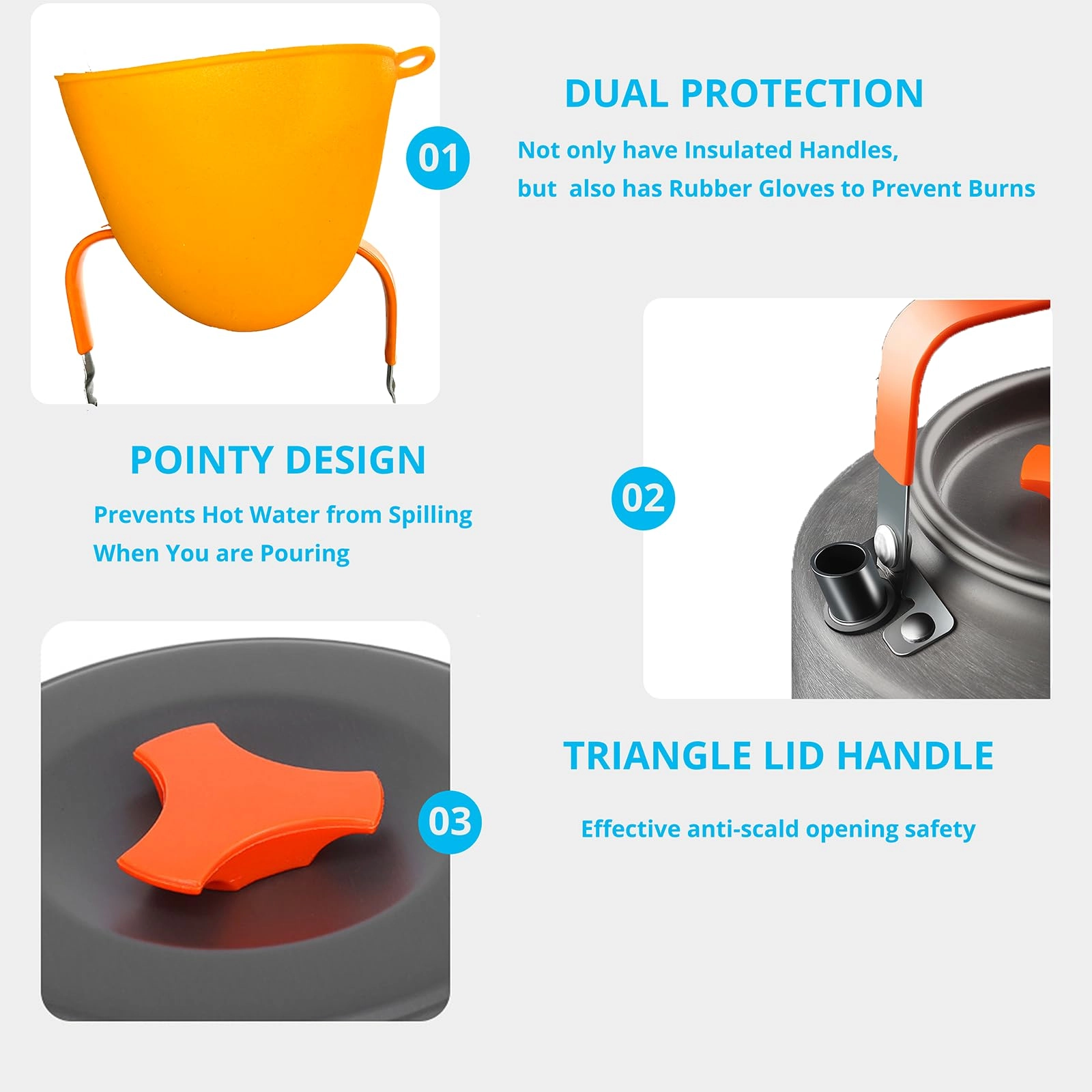 Camping Cooking Set - 9 pieces 1.5L 0.8L