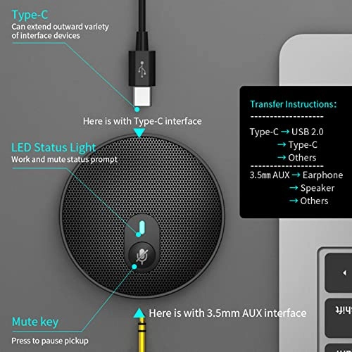 Condenser Microphone USB+3.5mm-Mini-Jack Microphone