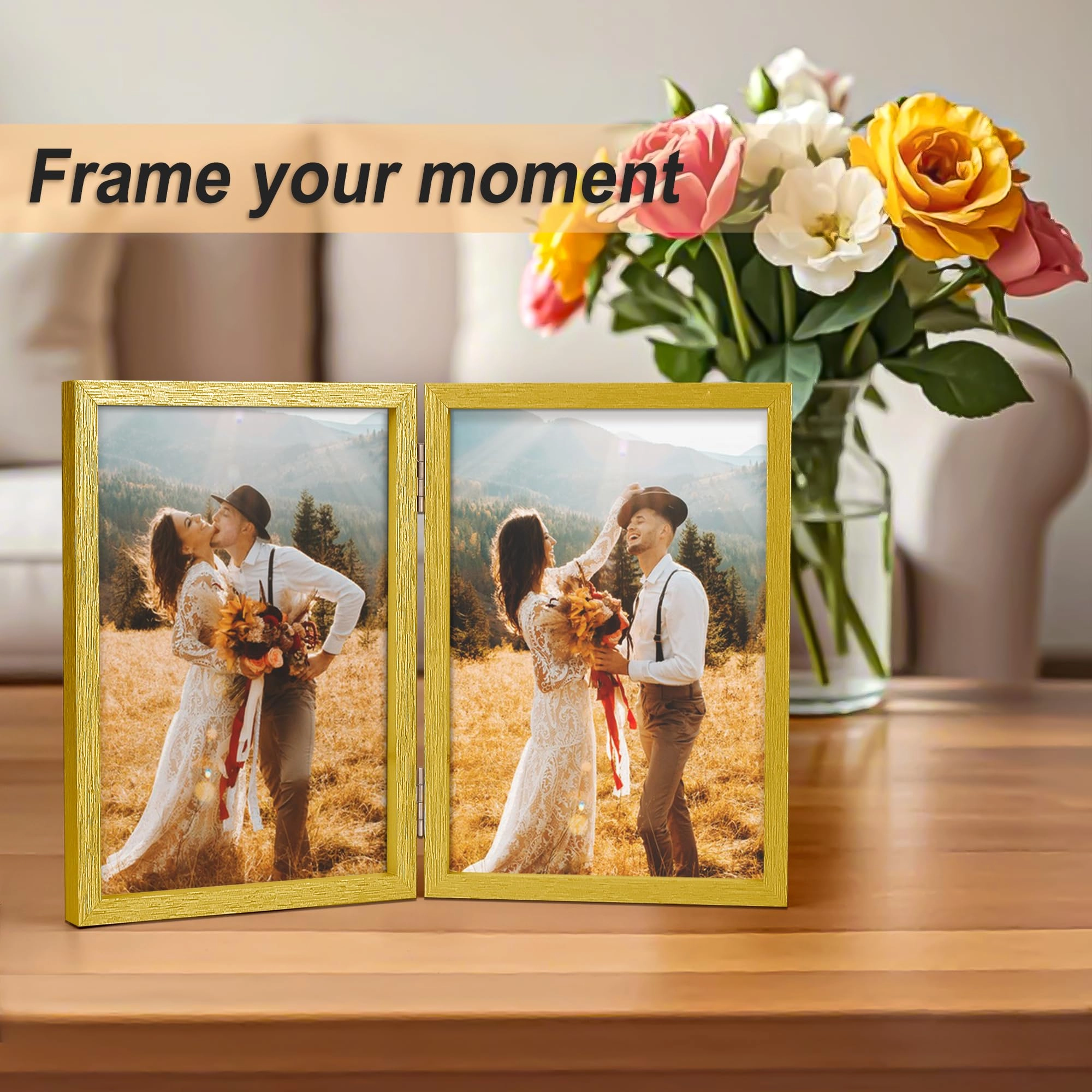 Double Picture Frame - 4x6 in two