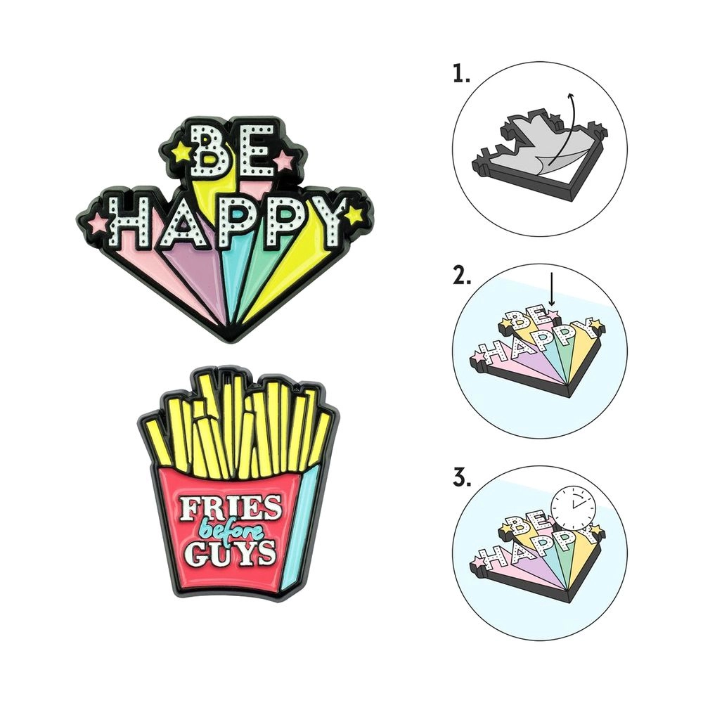 Legami Be Happy Sticker Book Metal 2 pcs