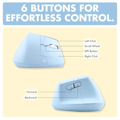 Vertical Ergonomic Mouse - 2.4G wireless receiver Bluetooth