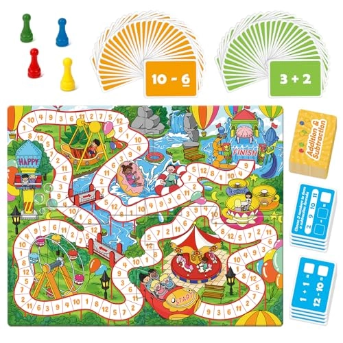 Addition and Subtraction Board Game - 5 years and up 4 pieces