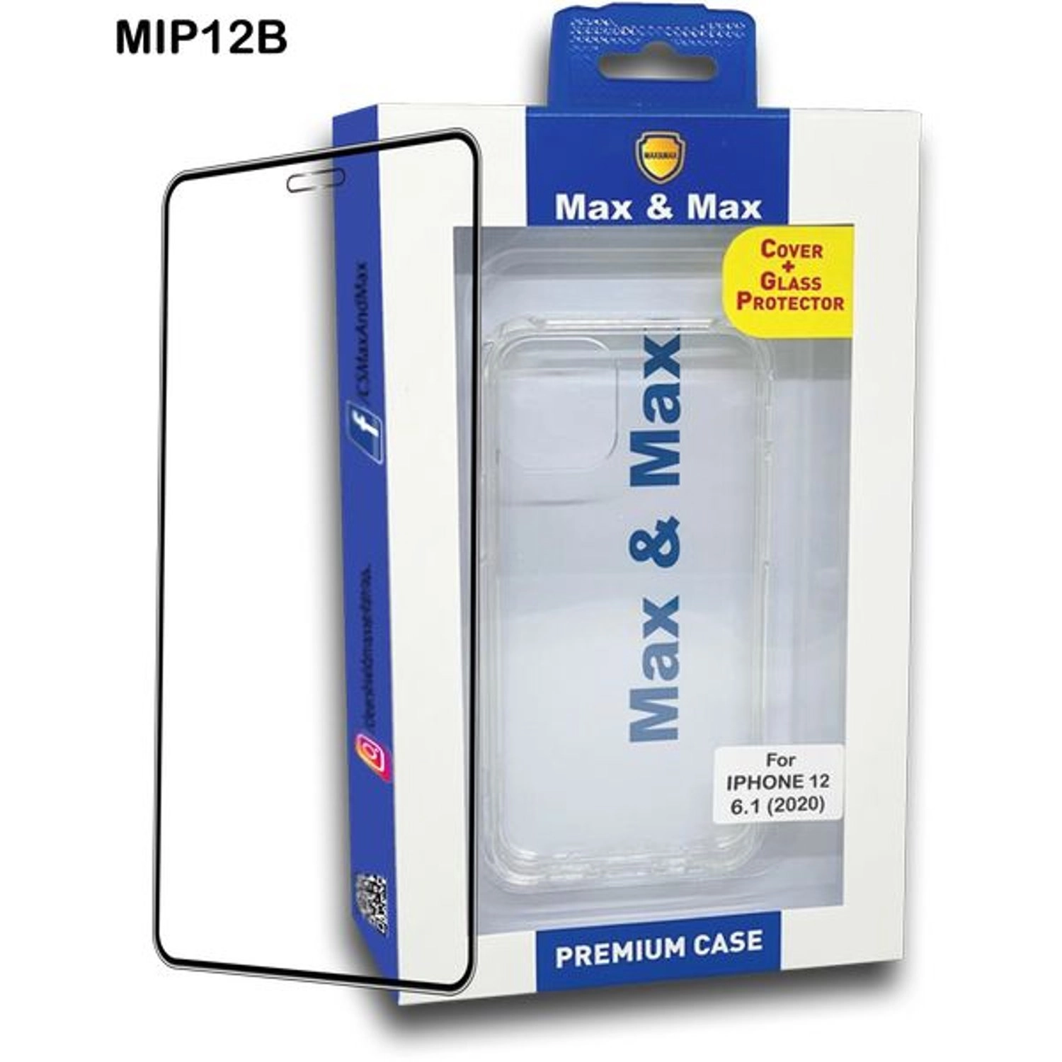 Max & Max Clear Tempered Glass Screen Protector for iPhone 12 Pro, iPhone 12