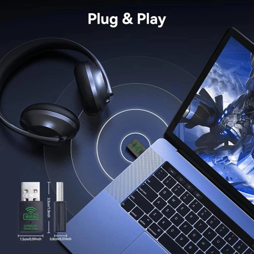 USB WiFi Bluetooth Adapter - Dual Band 2.4G/5GHz USB