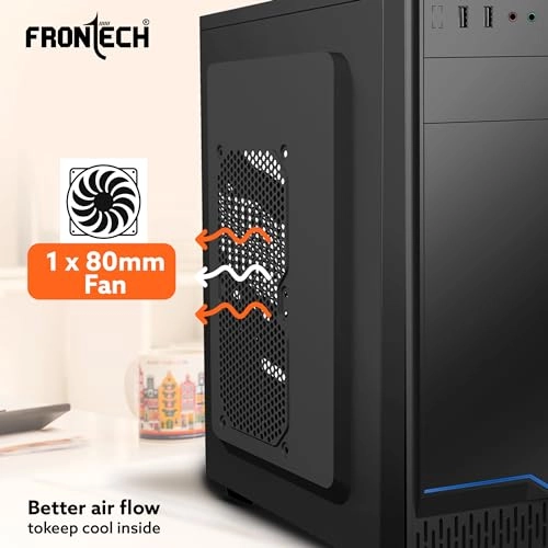 Garnet Premium Silver Series Computer Cabinet - ATX/Mini ATX Compatible HD Audio 1 x 80 mm Fan