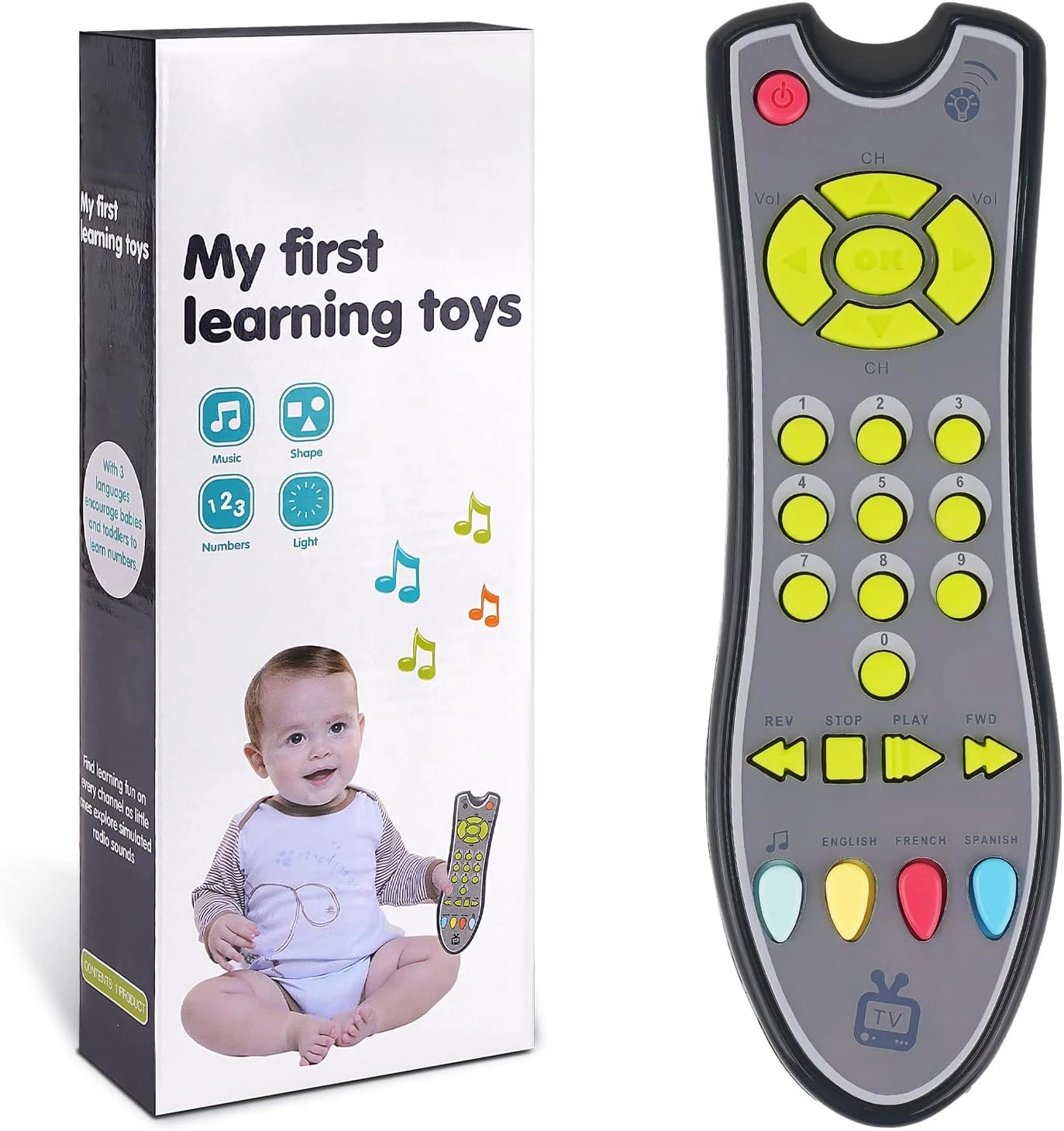 The World Mall DUDU TV Remote Control Musical Toy - 6 months+