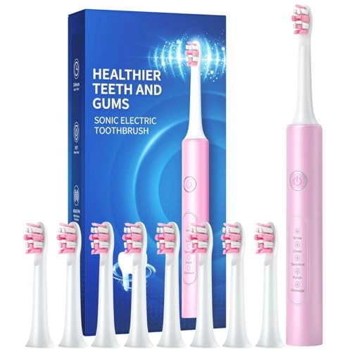 Electric Toothbrush - 40000 VPM 5 Modes Pink