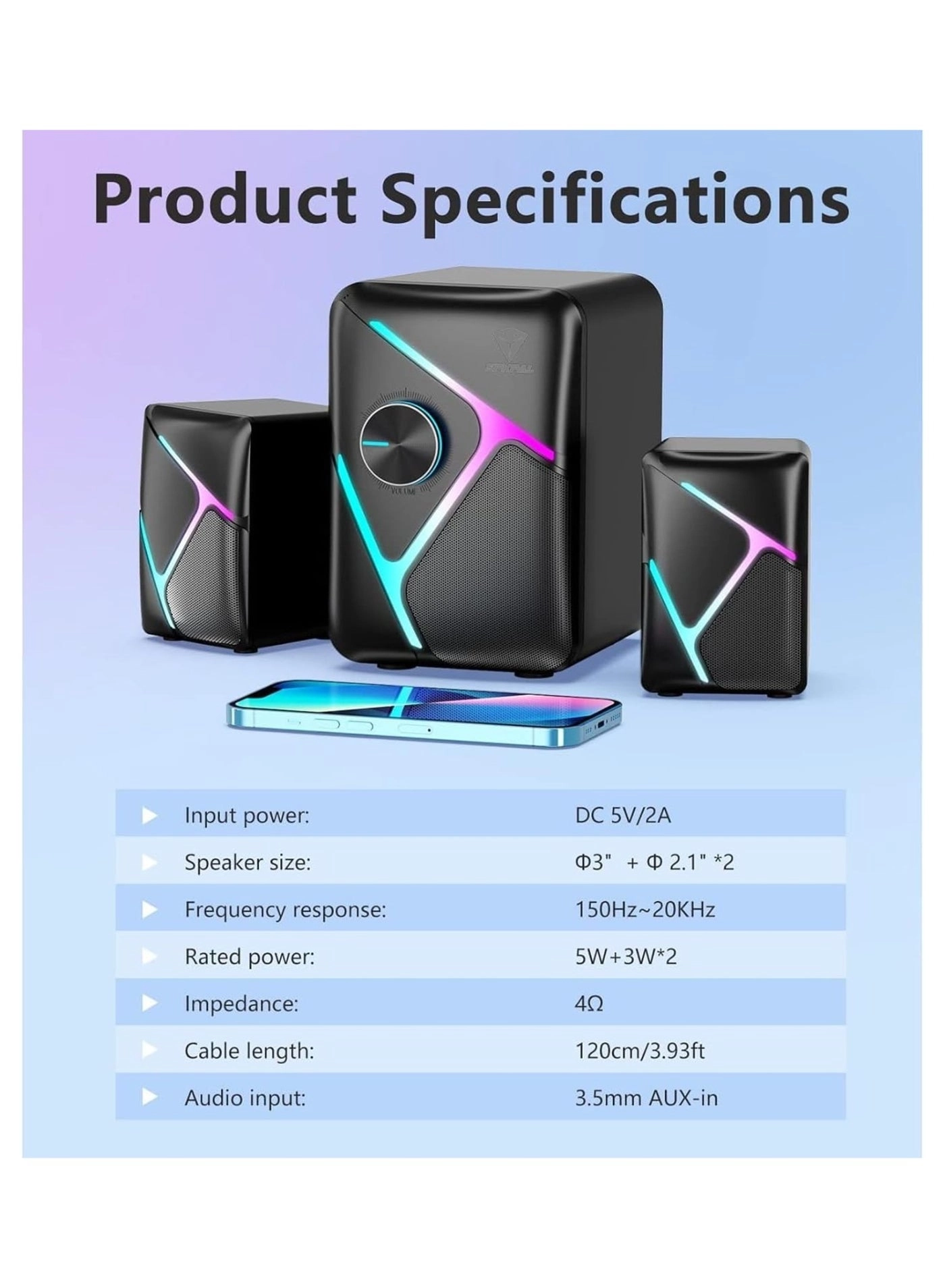 SK-610 - 2.1 RGB Backlight Stereo Sound