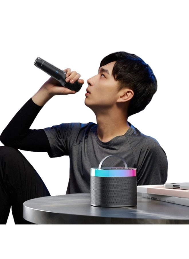 LED Bluetooth Karaoke Speaker - Dual Microphones