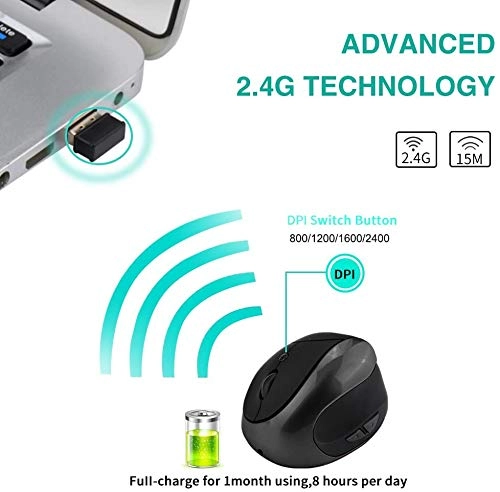 Vertical Ergonomic Mouse - USB