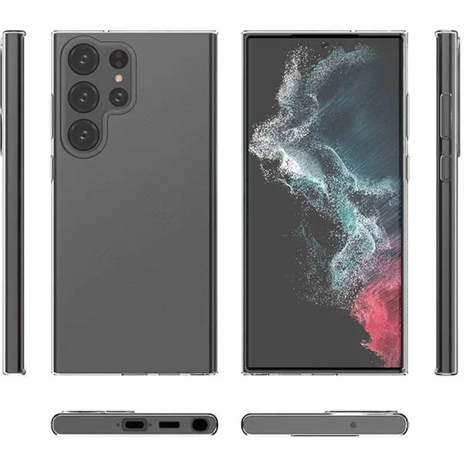 Clear Case With Screen Protector Galaxy S23 Ultra