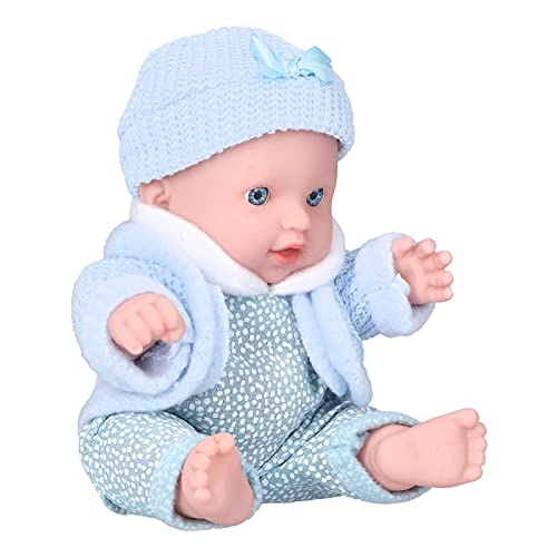 Reborn Baby Doll - 8 Inch blue sweater