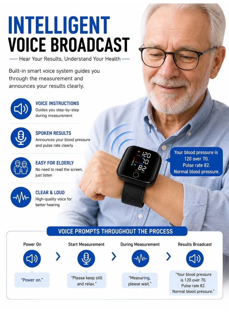 Digital Wrist Blood Pressure Monitor - Automatic Heart Rate 2×99 Memory