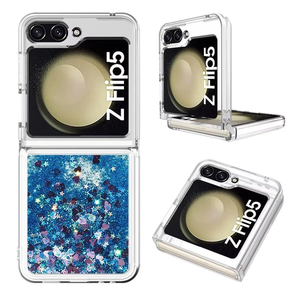 Sparkle Floating Liquid Case - Polyurethane Silicone for Samsung Galaxy Z Flip 5