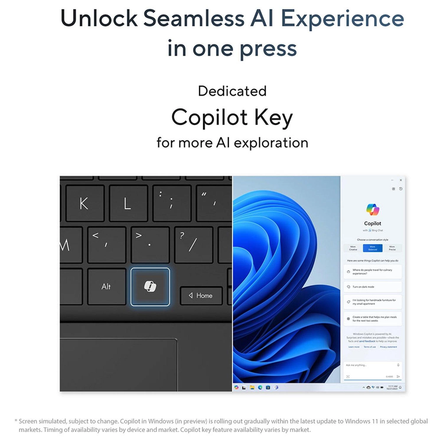 Vivobook S 14 S5406SA-QD076W - 14'' Ultra 7-258V 32GB 1TB SSD