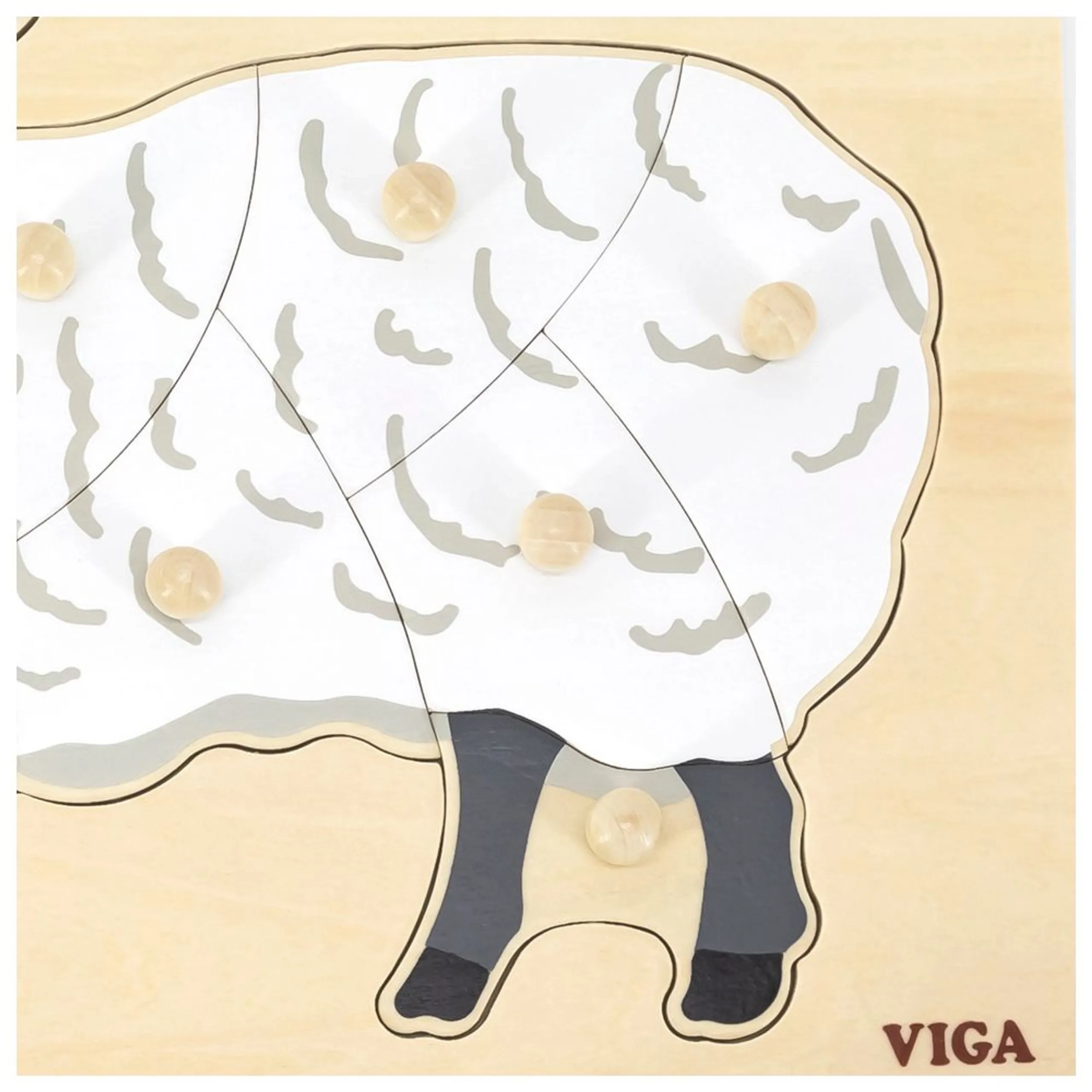 Wooden Puzzle Sheep - 3+ 9 pieces
