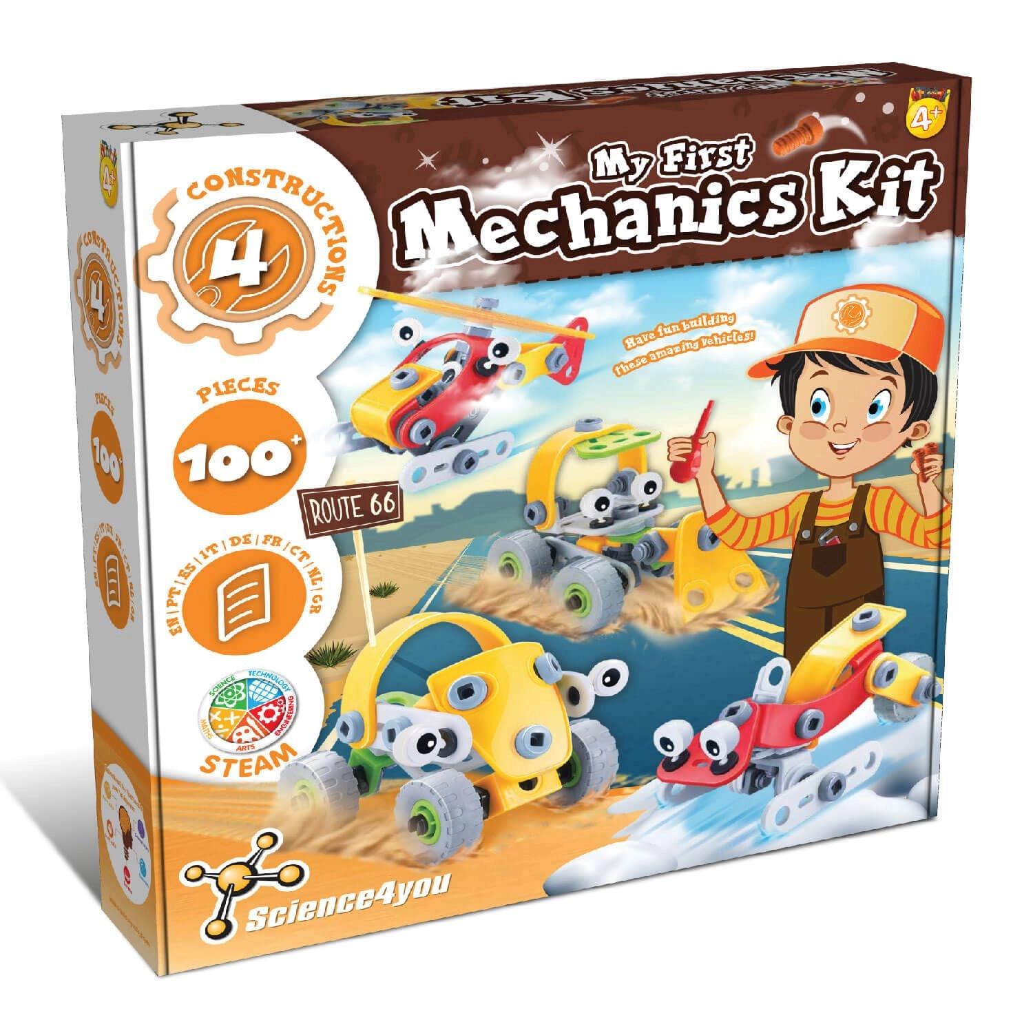 Science4You First Construction Kit - Building Toys, Construction Toys and Building Games for Kids, Craft Set for Kids, First Engineering Kit, Gift for 4 Year Old Boys and Girls, Stem Toys, Tool Kit for Kids