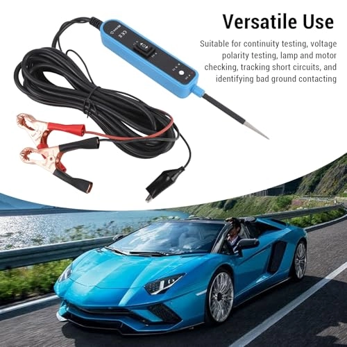 Power Circuit Tester - 7A 6-24V red clamp