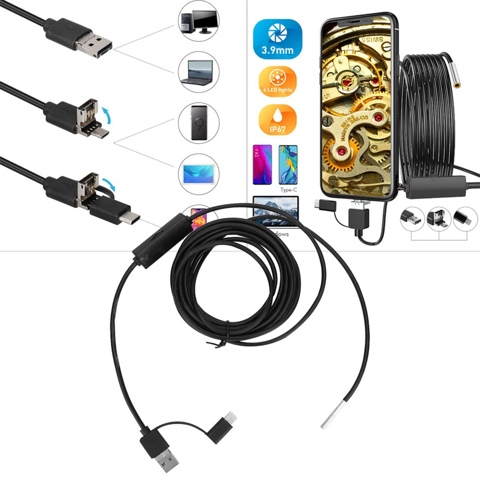 USB Endoscope - 3.9mm 3.5m
