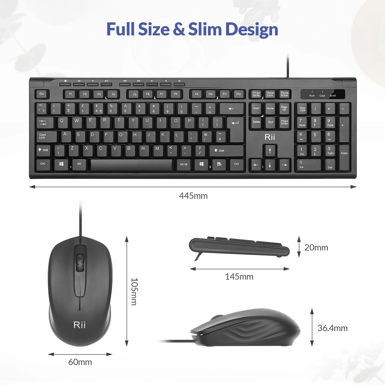 Keyboard and Mouse Set - QWERTY Wired