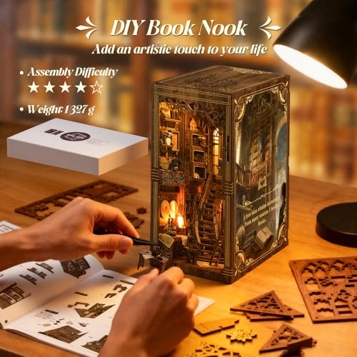 Book Nook - Wooden Kit DIY 3D LED Light