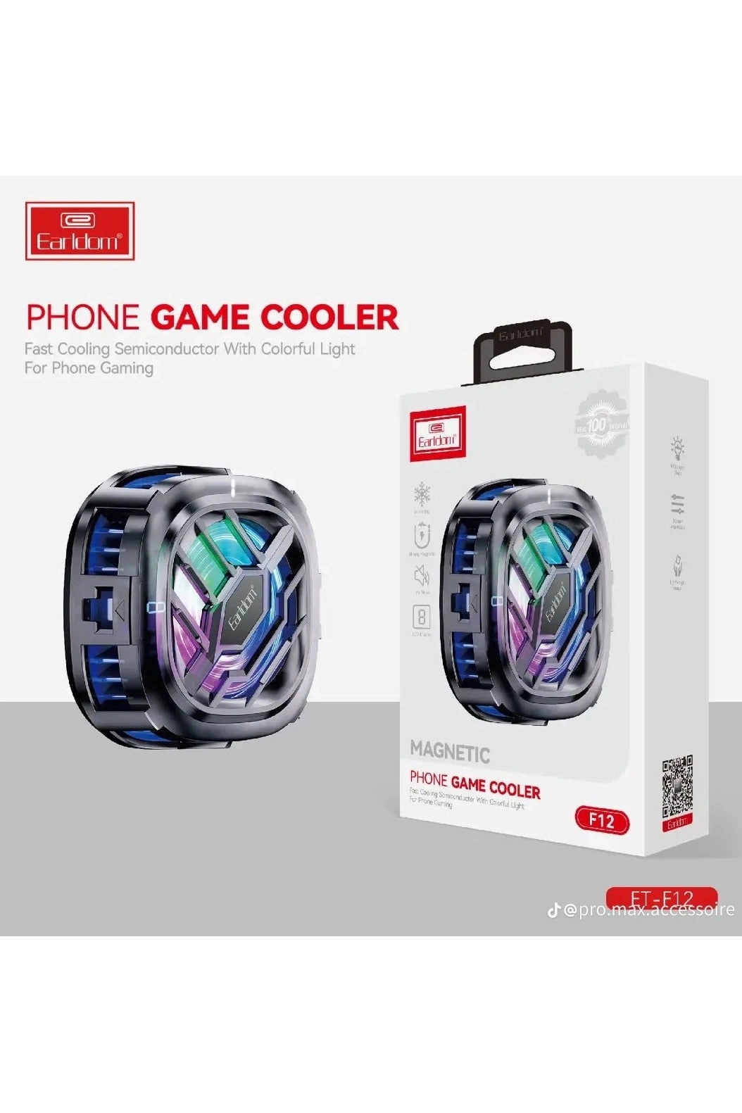 Earldom ET-F12 - Magnetic RGB Fan USB Powered