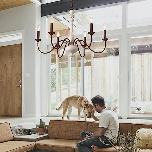 French Country Chandelier - Fully dimmable