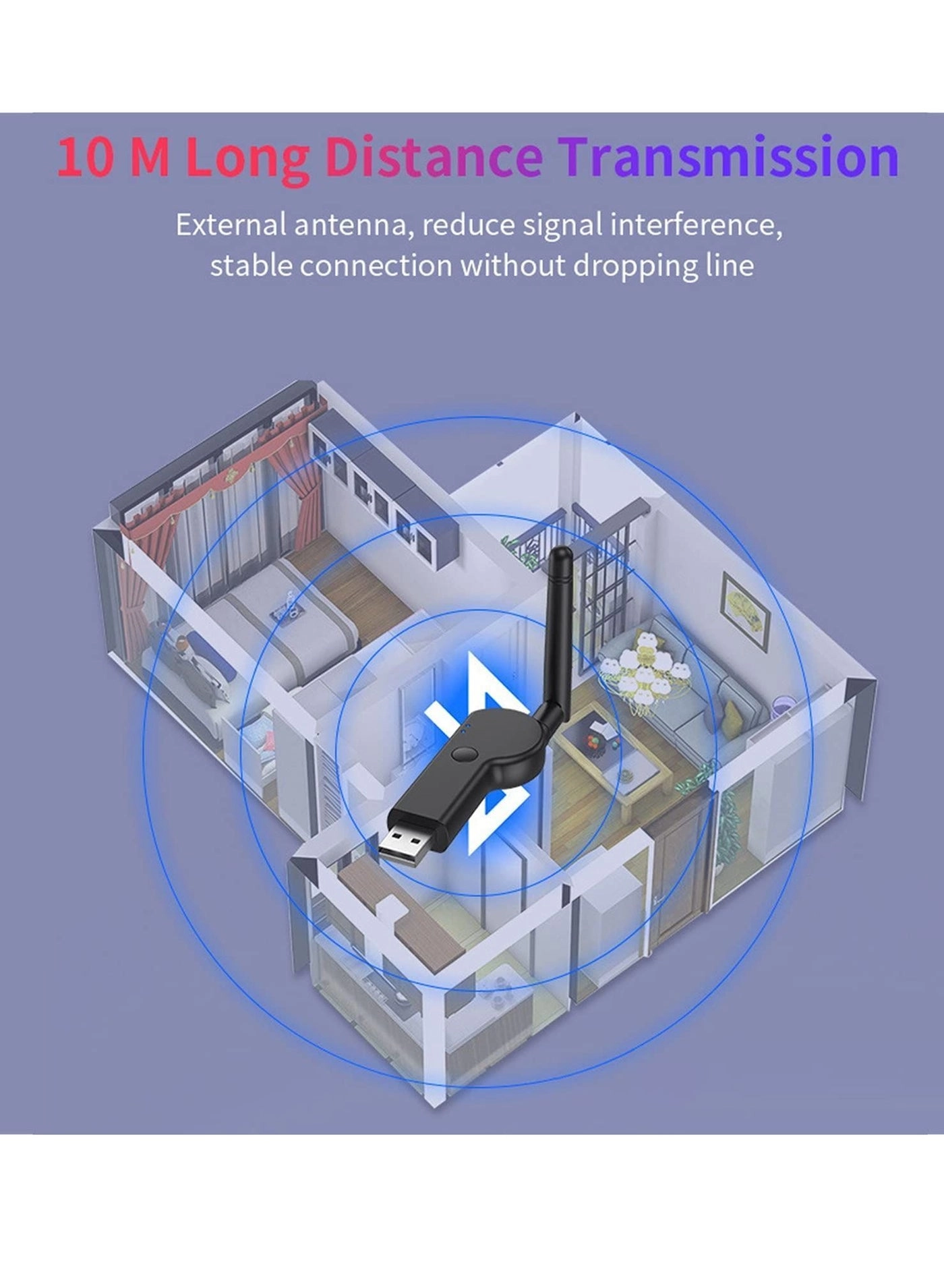 Bluetooth Adapter - Bluetooth 5.2+EDR USB
