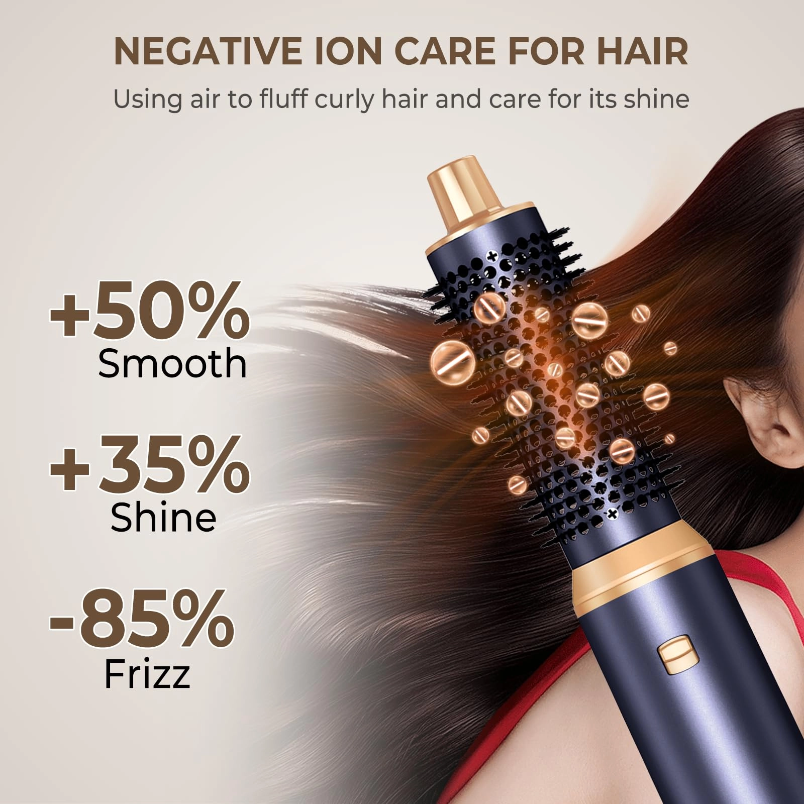 5 in 1 Blow Dryer Brush - Green Gold 800 watts