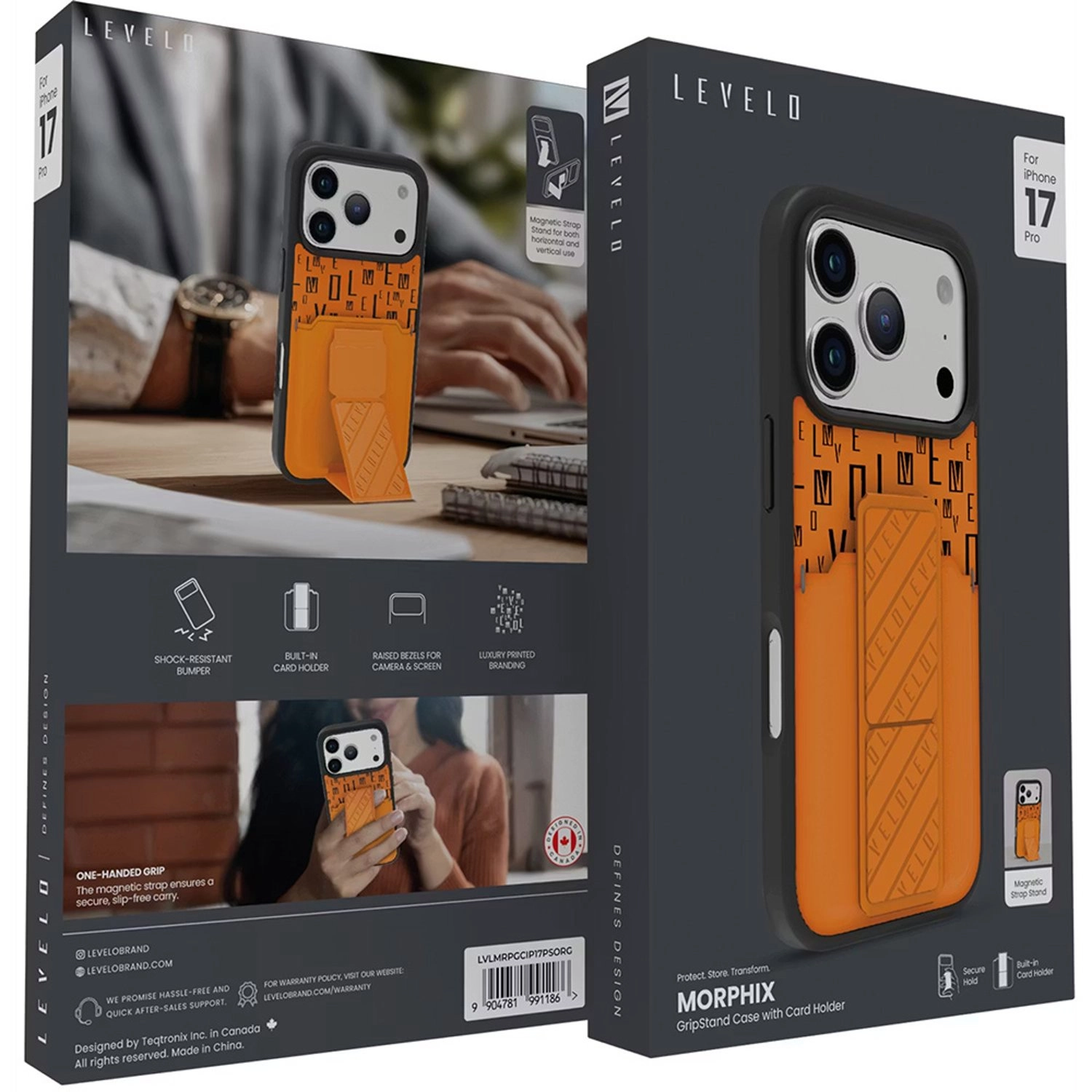 Morphix Cuero Gripstand Case for iPhone 17 Pro